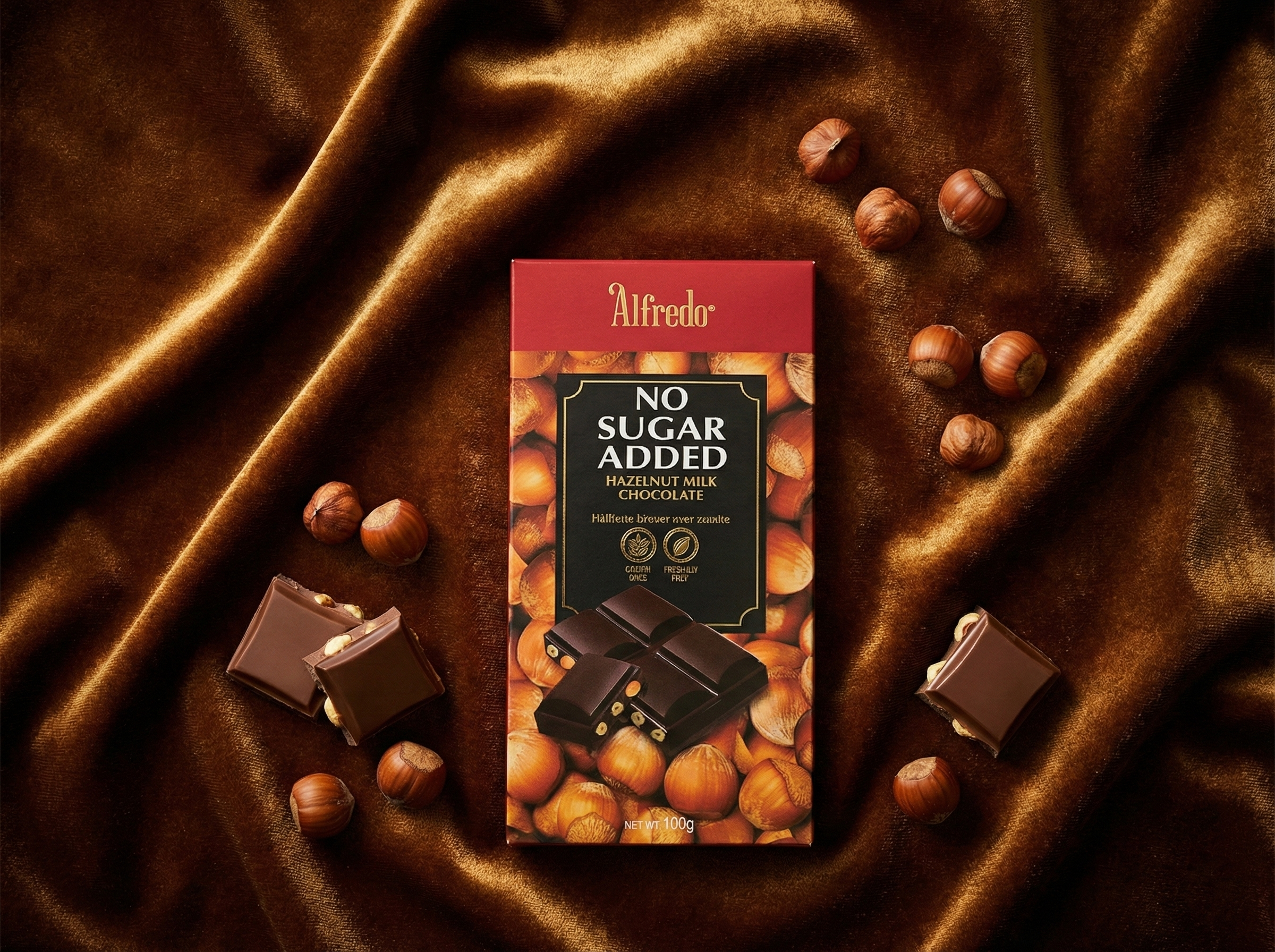 Alfredo Hazelnut No Sugar Bar
