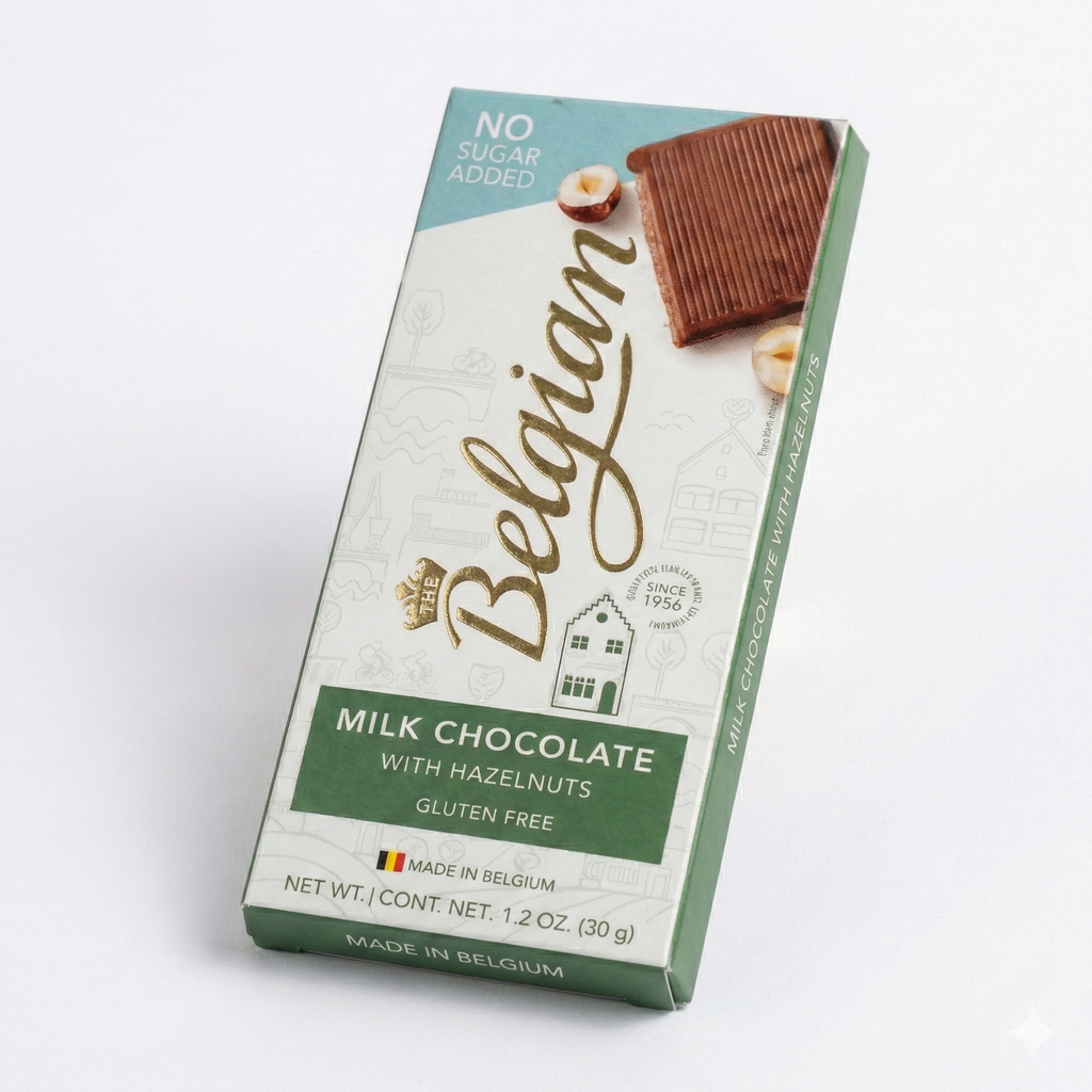 Belgian Milk Hazelnut Sugar Free Bar