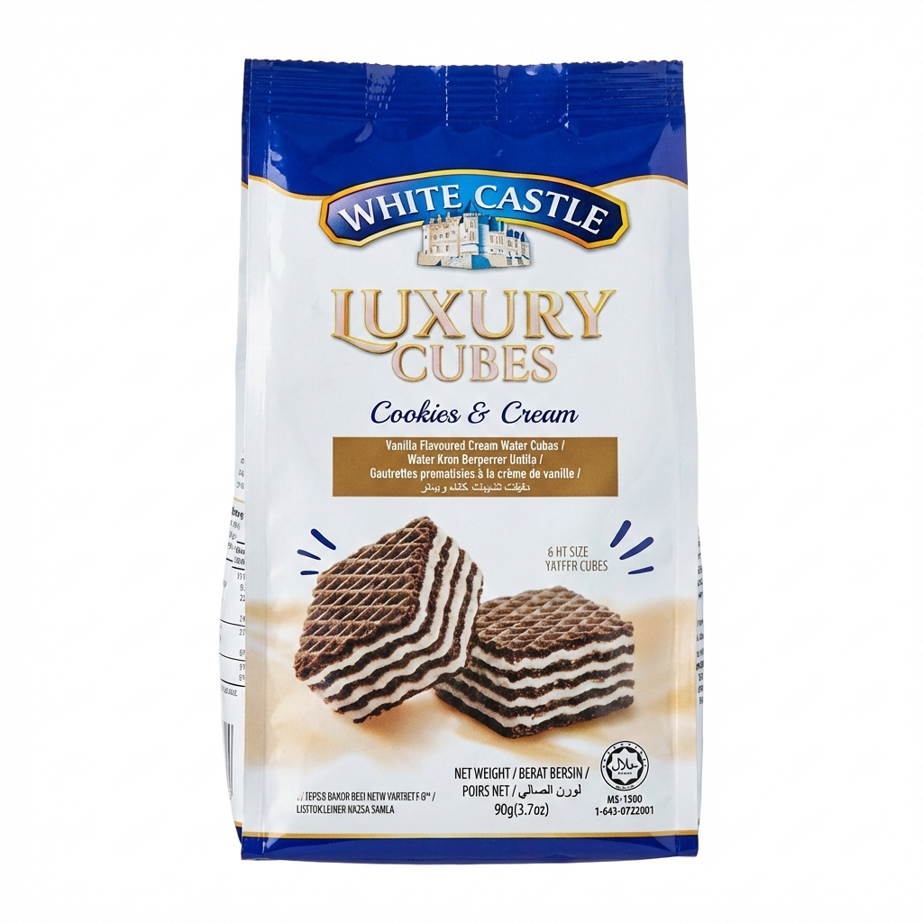 White Castle Luxury Cream & Cookies Wafer Rolls