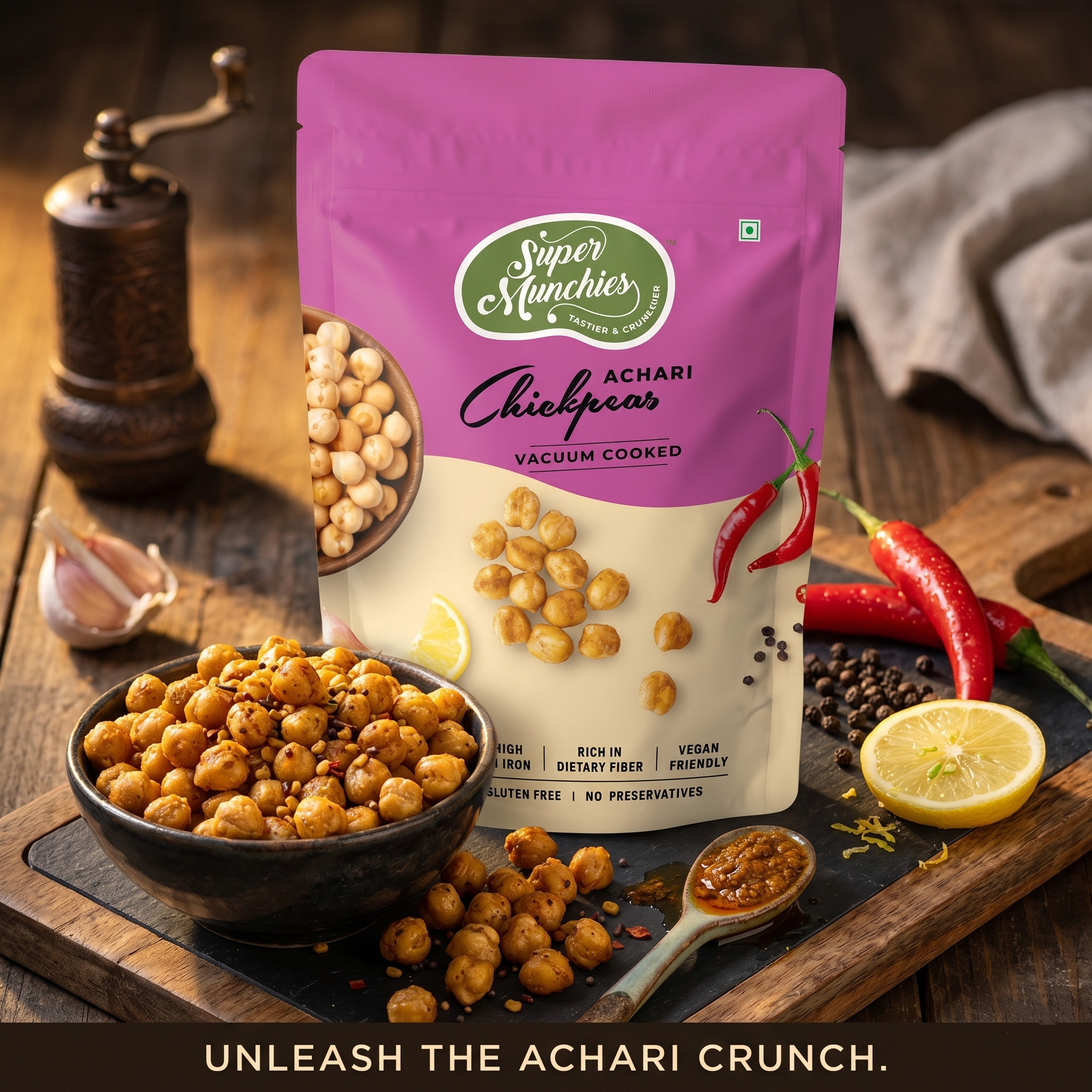 Super Munchies Achari Chickpeas