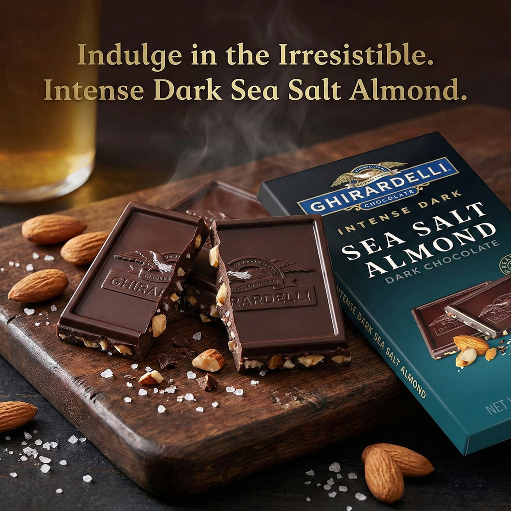Ghirardelli Sea Salt Almond Dark Chocolate Bar