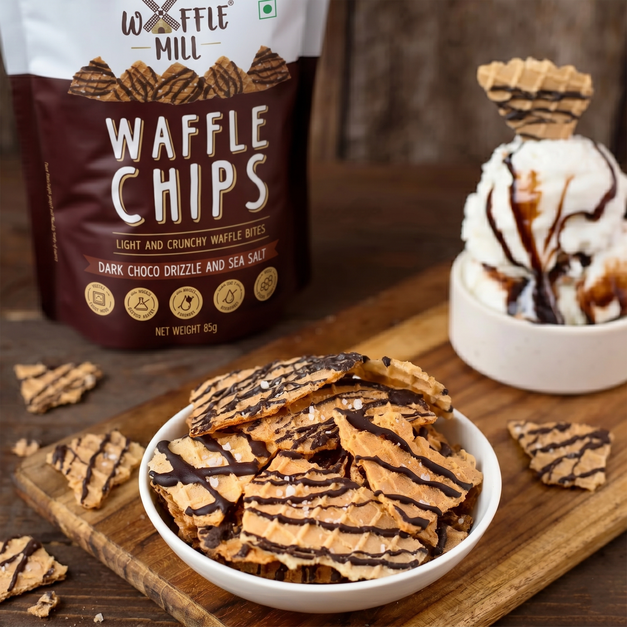 Waffle Mill Dark Chocolate Waffles